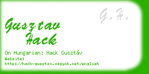 gusztav hack business card