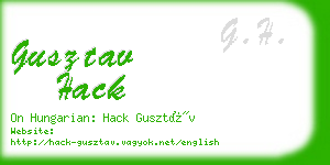 gusztav hack business card